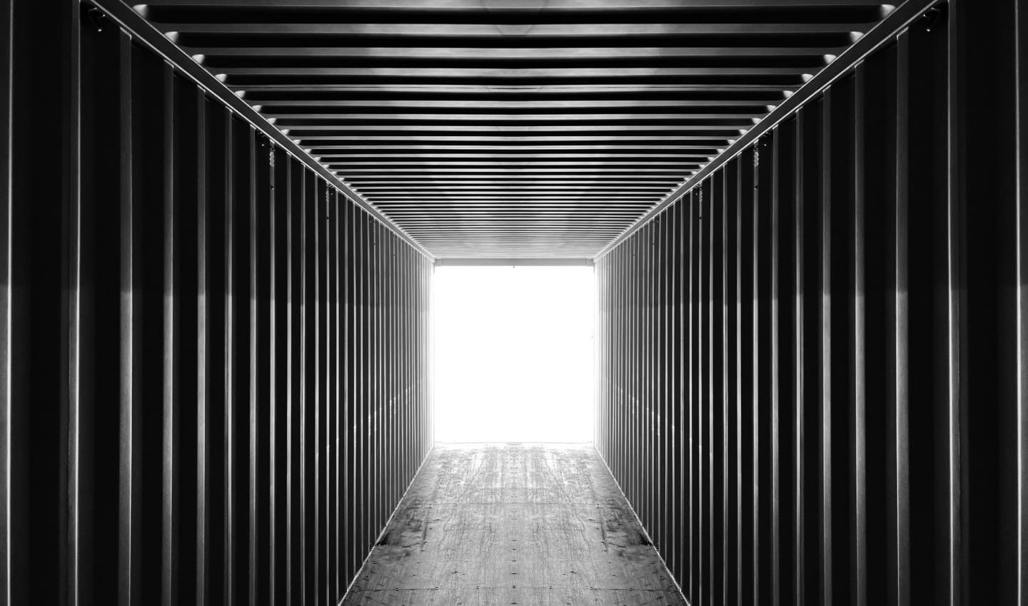 inside view of shipping container